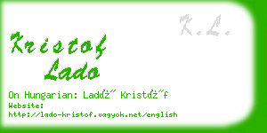 kristof lado business card